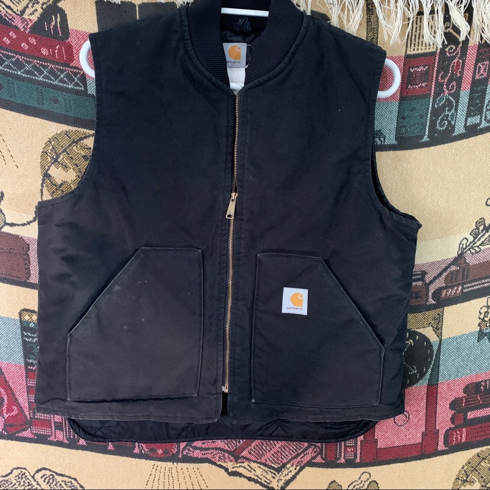 Carhartt Faded Flawed Insulated Canvas Work Vest Size XL